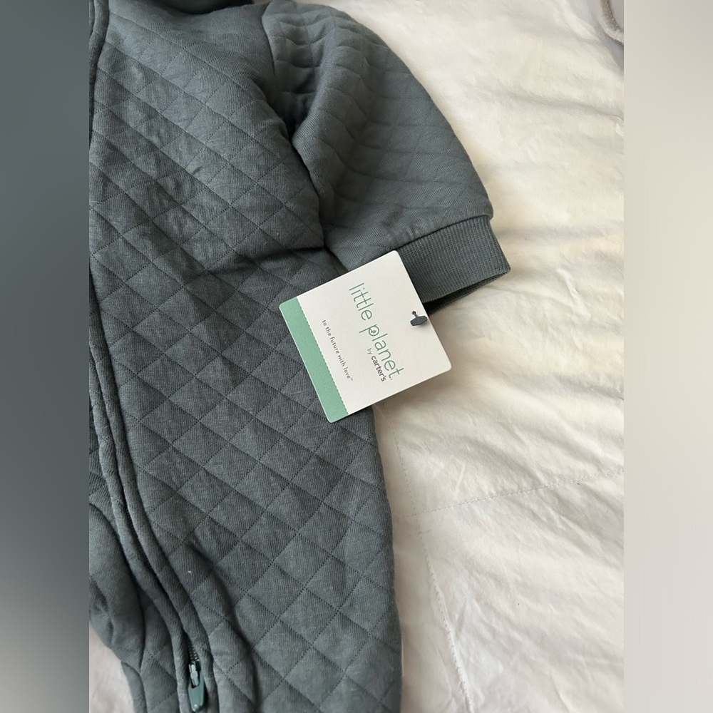 little planet by carter's Quilted Double Knit Hooded Jumpsuit